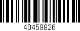 Código de barras (EAN, GTIN, SKU, ISBN): '40459826'