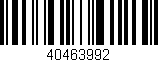 Código de barras (EAN, GTIN, SKU, ISBN): '40463992'