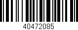 Código de barras (EAN, GTIN, SKU, ISBN): '40472085'