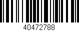 Código de barras (EAN, GTIN, SKU, ISBN): '40472788'