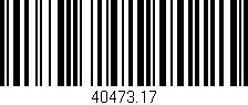 Código de barras (EAN, GTIN, SKU, ISBN): '40473.17'