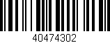 Código de barras (EAN, GTIN, SKU, ISBN): '40474302'
