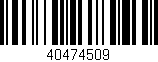 Código de barras (EAN, GTIN, SKU, ISBN): '40474509'