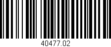 Código de barras (EAN, GTIN, SKU, ISBN): '40477.02'