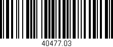 Código de barras (EAN, GTIN, SKU, ISBN): '40477.03'