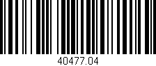 Código de barras (EAN, GTIN, SKU, ISBN): '40477.04'