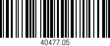 Código de barras (EAN, GTIN, SKU, ISBN): '40477.05'