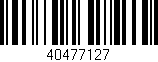 Código de barras (EAN, GTIN, SKU, ISBN): '40477127'