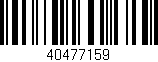 Código de barras (EAN, GTIN, SKU, ISBN): '40477159'