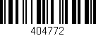 Código de barras (EAN, GTIN, SKU, ISBN): '404772'
