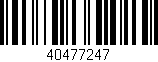 Código de barras (EAN, GTIN, SKU, ISBN): '40477247'