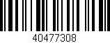Código de barras (EAN, GTIN, SKU, ISBN): '40477308'