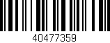 Código de barras (EAN, GTIN, SKU, ISBN): '40477359'