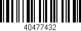 Código de barras (EAN, GTIN, SKU, ISBN): '40477432'