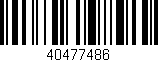 Código de barras (EAN, GTIN, SKU, ISBN): '40477486'