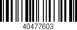 Código de barras (EAN, GTIN, SKU, ISBN): '40477603'