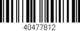 Código de barras (EAN, GTIN, SKU, ISBN): '40477812'