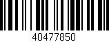 Código de barras (EAN, GTIN, SKU, ISBN): '40477850'