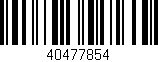 Código de barras (EAN, GTIN, SKU, ISBN): '40477854'