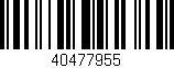Código de barras (EAN, GTIN, SKU, ISBN): '40477955'