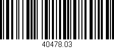 Código de barras (EAN, GTIN, SKU, ISBN): '40478.03'