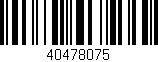 Código de barras (EAN, GTIN, SKU, ISBN): '40478075'