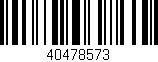 Código de barras (EAN, GTIN, SKU, ISBN): '40478573'