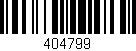 Código de barras (EAN, GTIN, SKU, ISBN): '404799'