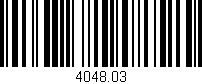 Código de barras (EAN, GTIN, SKU, ISBN): '4048.03'