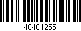 Código de barras (EAN, GTIN, SKU, ISBN): '40481255'