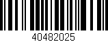Código de barras (EAN, GTIN, SKU, ISBN): '40482025'