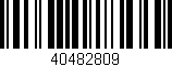Código de barras (EAN, GTIN, SKU, ISBN): '40482809'