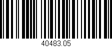 Código de barras (EAN, GTIN, SKU, ISBN): '40483.05'