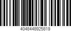 Código de barras (EAN, GTIN, SKU, ISBN): '4048448925819'