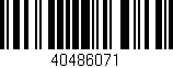 Código de barras (EAN, GTIN, SKU, ISBN): '40486071'