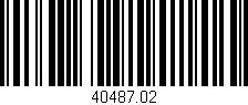 Código de barras (EAN, GTIN, SKU, ISBN): '40487.02'