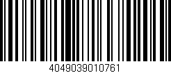 Código de barras (EAN, GTIN, SKU, ISBN): '4049039010761'