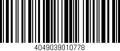 Código de barras (EAN, GTIN, SKU, ISBN): '4049039010778'