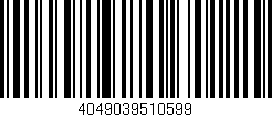 Código de barras (EAN, GTIN, SKU, ISBN): '4049039510599'