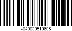 Código de barras (EAN, GTIN, SKU, ISBN): '4049039510605'