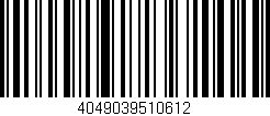 Código de barras (EAN, GTIN, SKU, ISBN): '4049039510612'