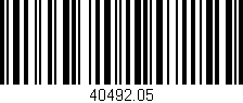 Código de barras (EAN, GTIN, SKU, ISBN): '40492.05'