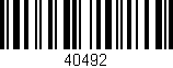 Código de barras (EAN, GTIN, SKU, ISBN): '40492'
