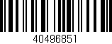Código de barras (EAN, GTIN, SKU, ISBN): '40496851'