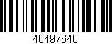 Código de barras (EAN, GTIN, SKU, ISBN): '40497640'