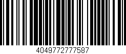 Código de barras (EAN, GTIN, SKU, ISBN): '4049772777587'