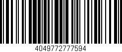 Código de barras (EAN, GTIN, SKU, ISBN): '4049772777594'