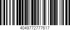 Código de barras (EAN, GTIN, SKU, ISBN): '4049772777617'