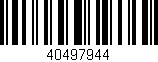Código de barras (EAN, GTIN, SKU, ISBN): '40497944'