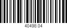 Código de barras (EAN, GTIN, SKU, ISBN): '40498.04'